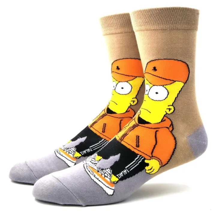 Simpsons%20Cartoon%20Anime%20Funny%20Socks%20Men%20Hip%20Hop%20Print%20Novelty%20Crazy%20Sokken%20Hip%20Hop%20Unisex%20Comfortable%20Skateboard%20Happy%20Meias%20-%20Image%207