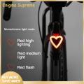 Enigma- Bicycle Taillight Love Heart Rechargeable Bicycle Tail Light Super Bright Waterproof Rear Lamp for Night Riding Mountain Road Bikes Buyers' Favorite High-brightness Warning Taillight. 