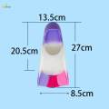Kids Swim Fins Short Diving Swim Training Fins for Beginner Girls Boys Violet XS. 