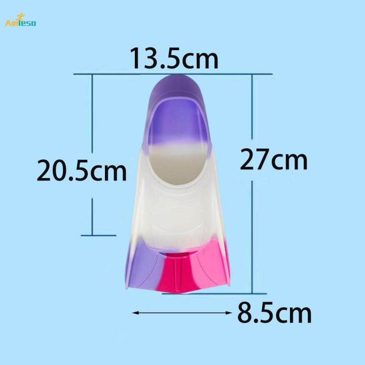 Kids%20Swim%20Fins%20Short%20Diving%20Swim%20Training%20Fins%20for%20Beginner%20Girls%20Boys%20Violet%20XS%20-%20Image%204