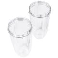32Oz Replacement Cups with Flip Top to Go Lid for NutriBullet 600W and Pro 900W Blender (2 Pack). 