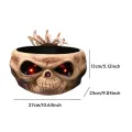 Creative Halloween Accessories Gifts Electronic Sensor Trick Retractable Ghost Bone Hand Resins Sugar Plate Container Candy Bowl. 