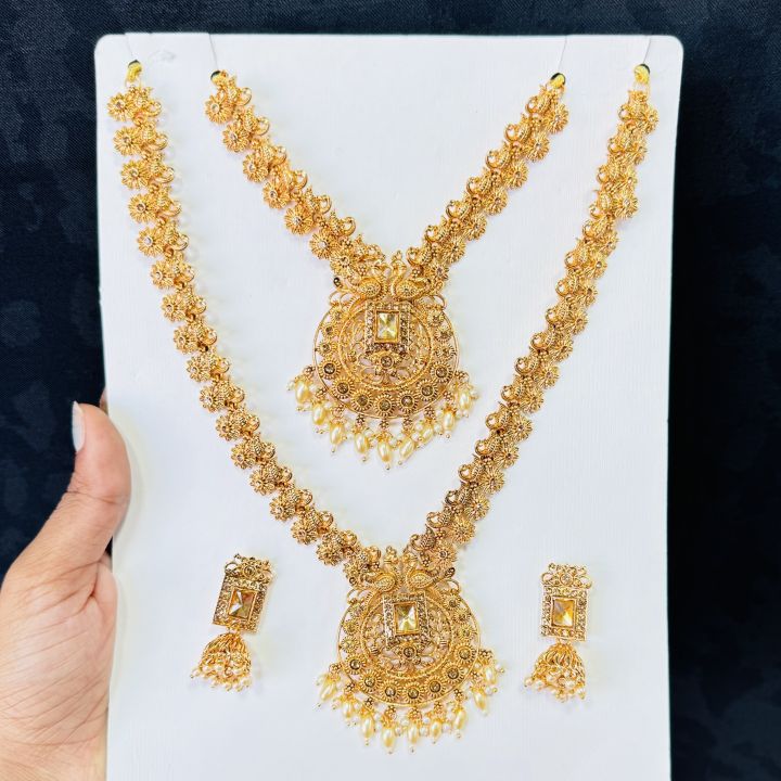 Dull%20gold%20color%20big%20double%20necklace%20with%20one%20pair%20earring%20fashion%20jewelry%20set%20with%20gold%20stone%20for%20girl%20and%20women%20-%20Image%204