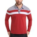 Men's Long Sleeve Polo Shirts Casual Shirt Slim Fit Patchwork Collared Shirt Lapel Business Fitness T-shirt. 