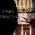 cold spark fountain fireworks electric spark fireworks fire fountain part stage. 