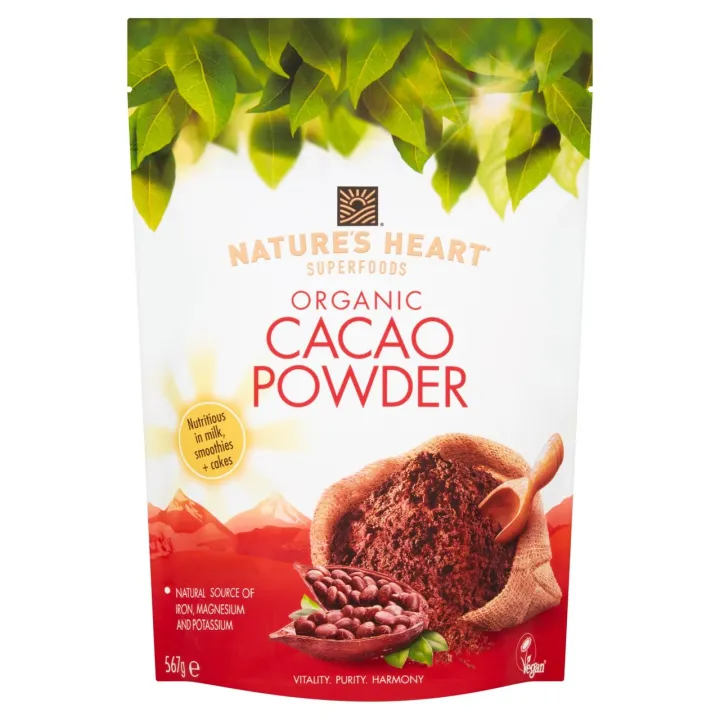 Nature’s Heart Organic Cacao Powder 567g