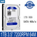 New style WD 1TB Blue 3.5 SATA 6 GB/s HDD sata internal hard disk 64M 7200PPM drive desktop hdd for PC. 