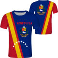 Fashion Men's T-shirt Venezuela Flag Print TShirt Men Clothing Oversized Short Sleeve Casual Streetwear Blouse Male y2k clothes. 