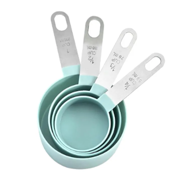 8-Piece Stainless Steel Measuring Cups and Measuring Spoon Set Nesting ...