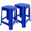plastic stools. 