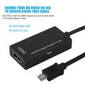 OH  Mini Micro USB To HDMI Adapter Converter Cable Portable Micro USB Male To Female HDMI Adapter Cable Black. 