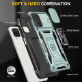 Samsung Galaxy A12 Case,Shockproof Cases Built-in Slide Anti-Scratch Camera Cover. 
