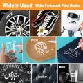 3Pcs Set White Color Permanent Paint Marker Pen 0.7mm 1.0mm 2.5mm For Tyre Wood Glass Metal Leather Fabric Ceramic Art Graffiti. 