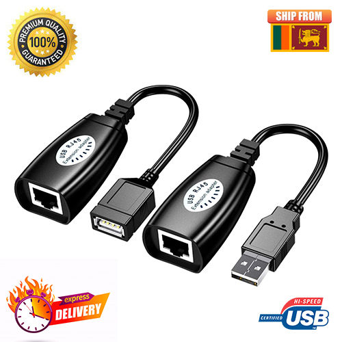 USB%20RJ45%20Extension%20Adapter%20up%20to%20150ft%20Length,%20USB%202.0%20Extender%20over%20RJ45%20Cat5%20Cat%205e%20Cat6%20Cable%20Extension%20Cable%20Adapter%20Kit%20-%20Image%202