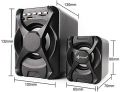 KISONLI SPEAKER 2.1 BLUETOOTH U-2500BT Gaming Speaker X-Audio 2.1 - KMS Support Bluetooth,SD Card,FM Radio,USB - Black. 