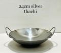 Stainless Steel Wok Stir Fry Pans Traditional Chinese Japanese Woks Pan Cooking Pot with Double Handle Round Bottom Deep Frying Pan Cookware for Kitchen 24cm. 