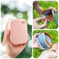 Portable Silicone Dog Treat Bag - for Outdoor Use Light Blue. 