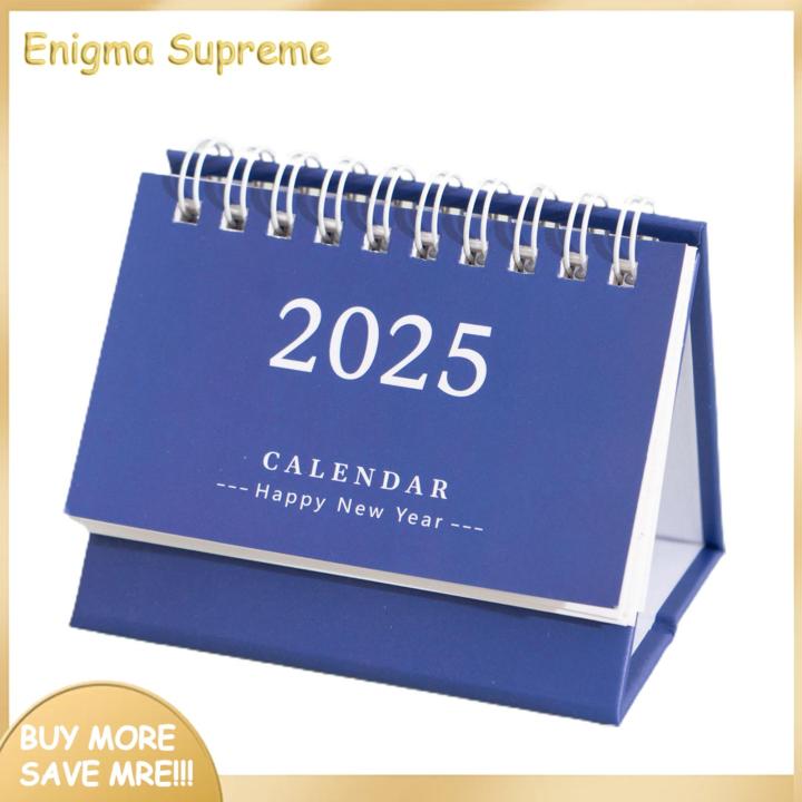 Enigma Mini Desktop Calendar 2025 Desk Calendar Fliptop Coil Calendar