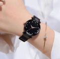 Black Rosegold Ladies Girls Magnet Watch. 