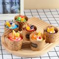 ECHIDNA Fake Cupcake Clear Texture Wedding Simulation Dessert Food Play Model. 