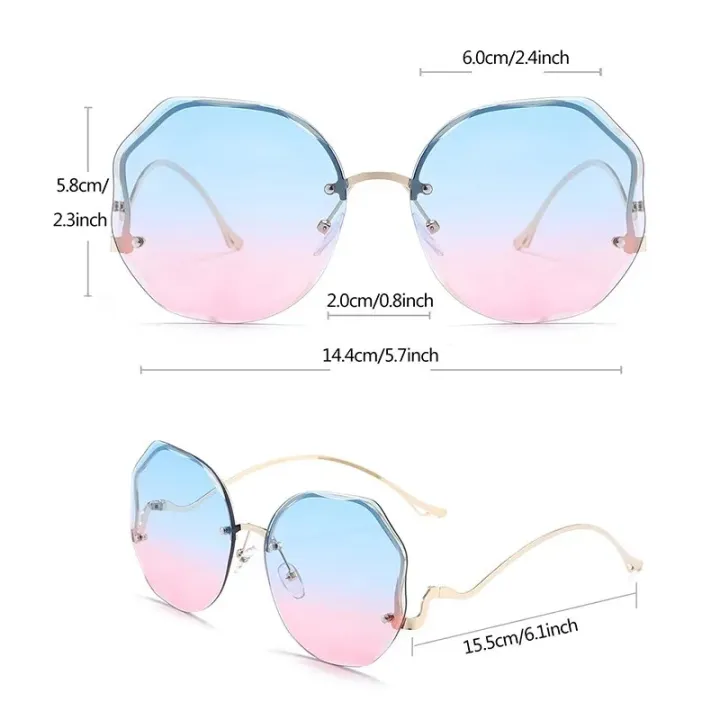 Pink%20Fashion%20Sunglasses%20Beach%20Style%20Metal%20Vintage%20Ladies%20Stylish%20Design%20Over%20sized%20Square%20Sunglasses%20For%20Women/Girls%20-%20Image%202