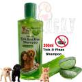 Pet Shine Shampoo,Tick & Flea Aloe Vera Shampoo,Cat & Dog Herbal Shampoo,200ml. 