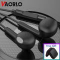 VAORLO 6D Heavy Bass Earphones Built In HD Mic In Ear Earphone For Android Original High Quality Headphones IPX5 Waterproof Headphone No Delay Gaming Headset Noise Cancelling Earbuds For Samsung /Xiaomi/ Huawei /Oppo/Vivo/Realme etc. 