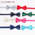 HUISHI 34 Colors Solid Fashion Bowties Groom Kids Formal Colourful Children Cravat Green Marriage Butterfly Wedding Bow ties. 