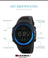 Piaoma Waterproof Watch Digitel Black Strap with Gold Case model 1251. 