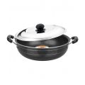 RICH Nonstick Deep Kadai With Stainless Steel Lid 23cm, 25cm, 27cm. 