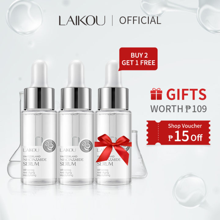 LAIKOU Switzerland Niacinamide Serum Moisturizing Shrinking Pores Firming Skin Anti-Aging