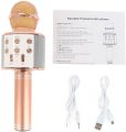 WS-858 Wireless Bluetooth Handheld Microphone Stand Karaoke Mike with Speaker Audio Recording for Cellphone. 