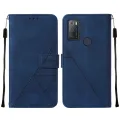 Business Phone Case For Alcatel 1s 2021 / 3L 2021 Case Skin Feeling PU Leather Flip Case With Card Slot Bracket Shockproof Design. 