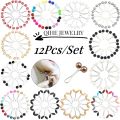 12 Pieces/set Women's Scarf Hijab Clip Brooch Pearl Brooch Fixed Hijab Gift for Friends Clothing Accessories Jewelry. 