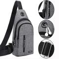 Crossbody Sling Bag, Waterproof Sling Backpack Bag with USB Charging Port, Multipurpose Shoulder Bag Travel Hiking Bag. 
