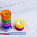 Creative 7-cell Packaging Box Cylindrical 7-cell Rotating Color Transparent Portable Packaging Box. 