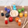 Balls in Cups Montessori Sorting Game for kids Board Game Fine Motor Wooden Toy Preschool Sensory Toys Educational Toys. 
