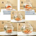Home Decor Clear Transparent Round Fish Portable Plastic Fish Bowl Small creative Desktop Aquarium Bowl small ornamental fish. 
