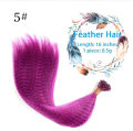 Colorful Hair Extension Wire Hair Extensions Fake Coloring Feather Fake Hair Colored Strands Sparkling Shiny Hair Pieces For Woman (40CM height X 5 pieces set). 