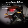 Universal  Motorcycle Turn Signals LED Light Flowing Flashing Indicator Sequential 12.8 V Tail Stop Signal Running Lamp. 