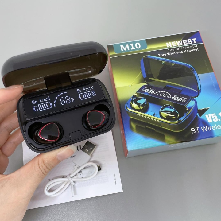 M10 / AKG TWS Wireless M10 Earbuds Bluetooth Earphone Hifi Stereo Sports M10 Waterproof Mini M10 earbuds Bluetooth ear buds 9D TWS M10 headphone With Microphone