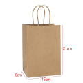 Kraft Paper Bags 50Pcs 5.9X3.14X8.2 Inches Small Paper Gift Bags with Handles Shopping Bags Brown Paper Bags. 