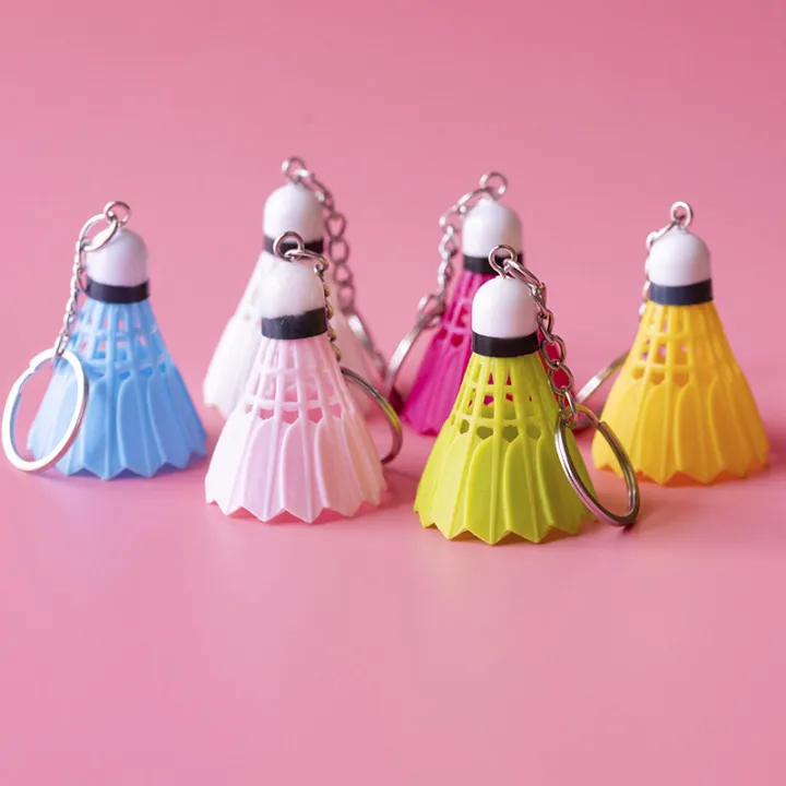 Mini Badminton Keychain - Cute Sports Gift, Metal Keyring