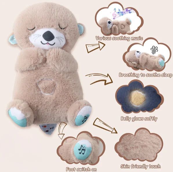 New Breathing Otter Breathing Teddy Bear Breathing Teddy Breathing Bear with Soft Music TBS