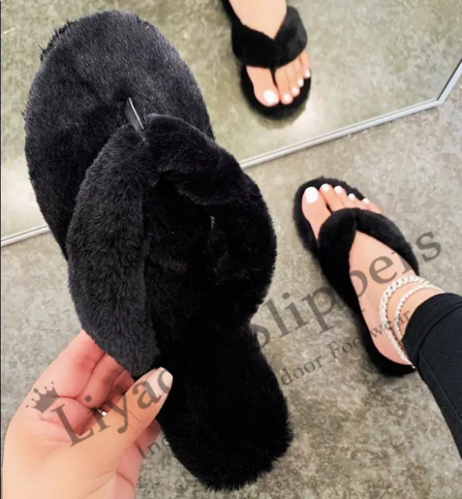 Liyacly Winter Home Slippers Shoes Non-Slip Soft Winter Warm House Slippers Indoor Bedroom Lovers Couples Floor heat Shoes