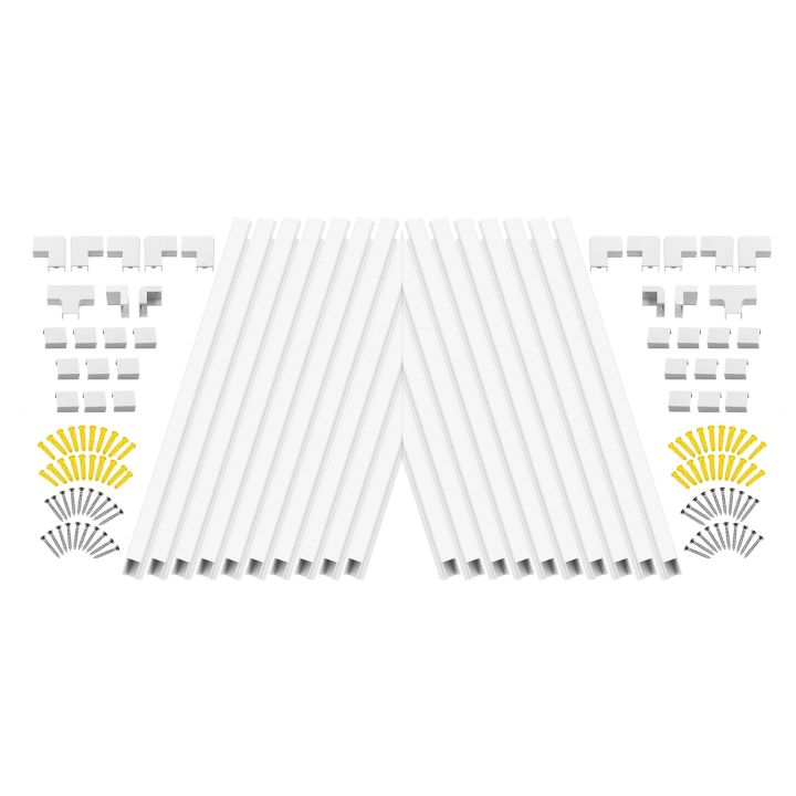 JAERBEE 20Pcs PVC Cord Duct Raceway Wall Cable Management Electric ...