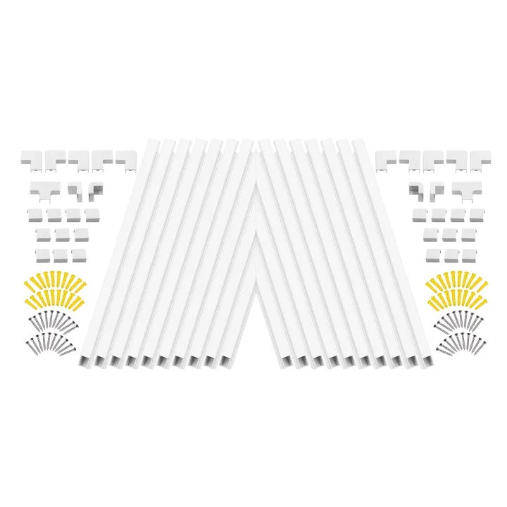 (VDZI) 20Pcs PVC Cord Duct Cable Cover Raceway Wall Cable Management ...