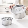 Stainless Steel Stock Pot 5 Pcs Set Food Saver, Steamer & Food Container with Lid Super Consist of 5 Pieces with Different Sizes Set 16-24cm. 