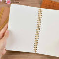 Grid dot Spiral notebook Eco-friendly Hardcover Coil bound Diary Cardboard Kraft paper Sketchbook for School Office Artistic creation Writing practice Gift option. 