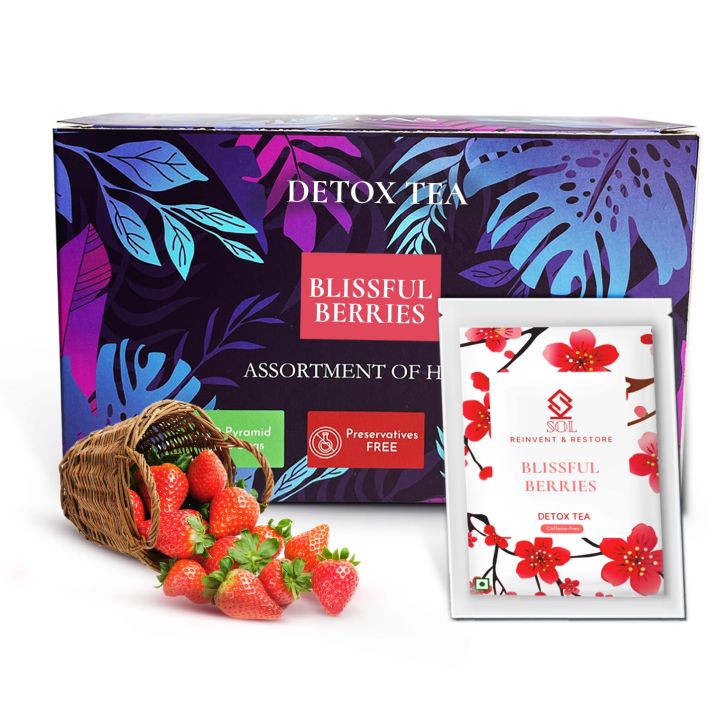 SOL Detox Tea - Fruit Herbal Tea With Antioxidants & Vitamin C, Exotic ...